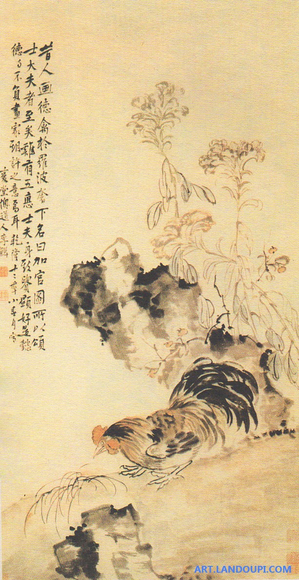 李鱓《加冠图》现收藏于广东省博物馆 是该馆的重要馆藏文物之一