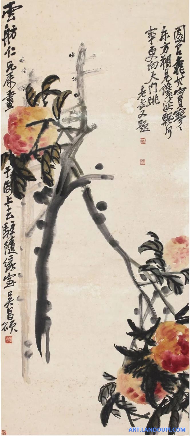 铁笔写桃 金石铸魂 —— 吴昌硕《寿桃图》赏读