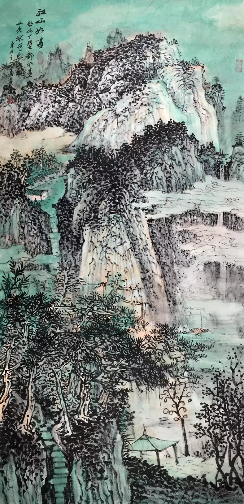 层岩凝翠 笔墨藏心 —— 评秦嘉邺《江山如画》